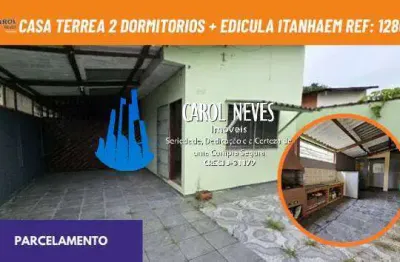 Casa terrea 2 dormitorios + edicula parcelamento direto itanhaem