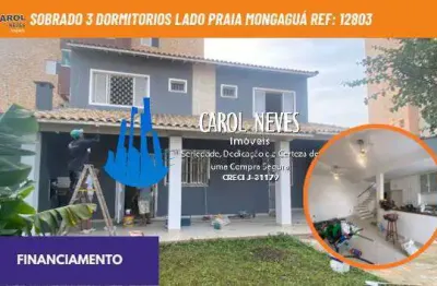 Sobrado 3 dormitorios lado praia financiamento mongagua