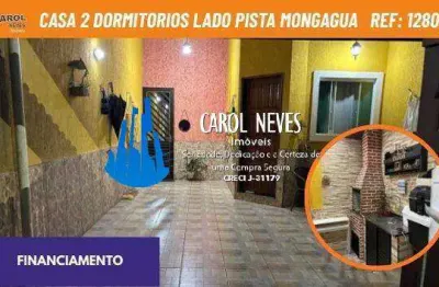 Casa 2 dormitorios lado pista financiamento mongagua