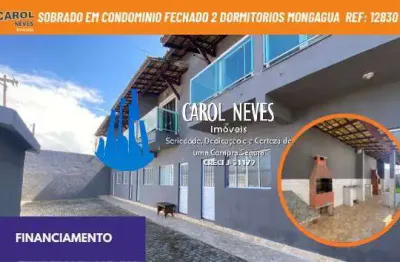 Sobrado em condominio fechado 2 dormitorios financiamento mongagua