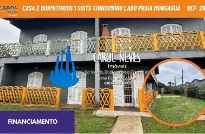 Casa 2 dormitorios 1 suite condomínio lado praia financiamento mongaguá