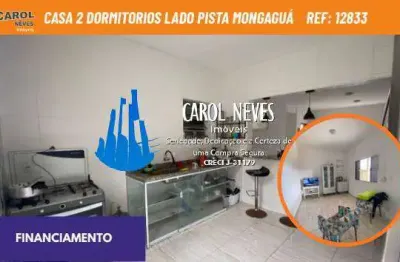 Casa 2 dormitorios lado pista financiamento mongagua