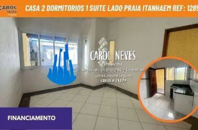 Casa 2 dormitorios 1 suite lado praia financiamento itanhaem