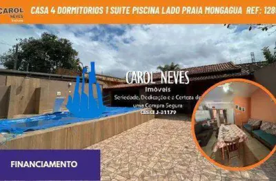 Casa 4 dormitorios 1 suite piscina lado praia financiamento mongagua