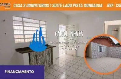 Casa 2 dormitorios 1 suite lado pista financiamento mongagua