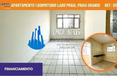 Apartamento 1 dormitorio lado praia financiamento praia grande