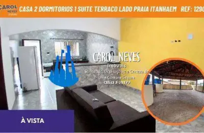 Casa 2 dormitorios 1 suite terraco lado praia a vista itanhaem