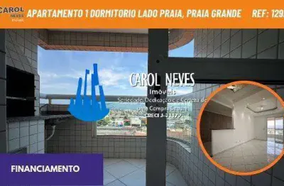 Apartamento 1 dormitorio lado praia financiamento praia grande