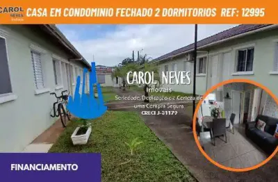 Casa terrea em condominio fechado 2 dormitorios financiamento itanhaem