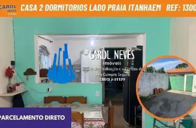 Casa 2 dormitorios lado praia parcelamento direto itanhaem