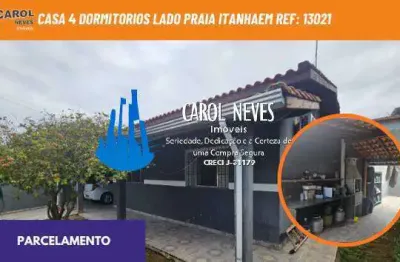 Casa 4 dormitorios lado praia parcelamento direto itanhaem