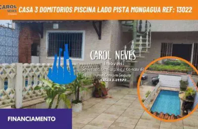 Casa 3 domitorios piscina lado pista financiamento mongagua
