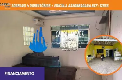 Sobrado 4 dormitórios + edicula assobradada financiamento itanhaem