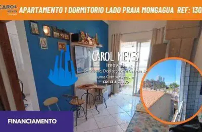 Apartamento 1 dormitorio lado praia financiamento mongagua