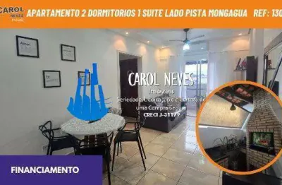 Apartamento 2 dormitorios 1 suite lado pista financiamento mongagua