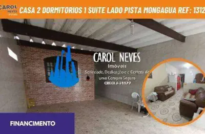 Casa 2 dormitorios 1 suite lado pista financiamento mongagua