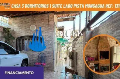 Casa 3 dormitorios 1 suite lado pista financiamento mongagua