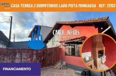 Casa terrea 2 dormitorios lado pista financiamento mongagua