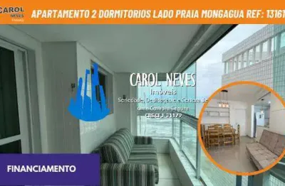 Apartamento 2 dormitorios lado praia financiamento mongagua