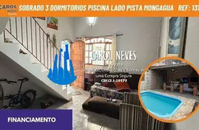 Sobrado 3 dormitorios piscina lado pista financiamento mongagua