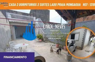 Casa 2 dormitorios 2 suites lado praia financiamento mongagua