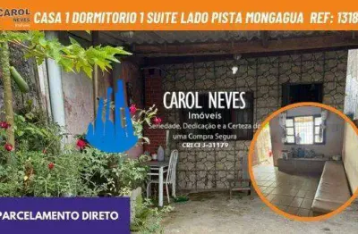 Casa 1 dormitorio 1 suite lado pista parcelamento direto mongagua
