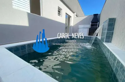 Casa 2 dormitorios 1 suite piscina lado praia financiamento itanhaem