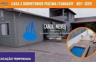 Casa com 3 quartos para alugar no Balneário Gaivota, Itanhaém 