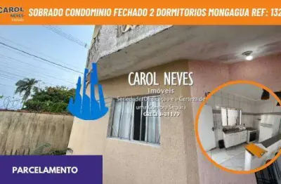 Sobrado condominio fechado 2 dormitorios parcelamento mongagua