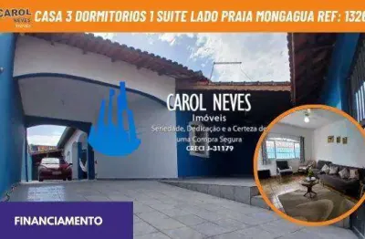 Casa 3 dormitorios 1 suite lado praia financiamento mongagua