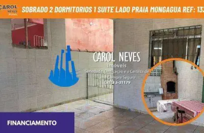 Sobrado 2 dormitorios 1 suite lado praia financiamento mongagua