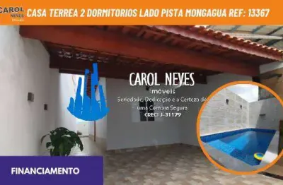 Casa terrea 2 dormitorios lado pista financiamento mongagua