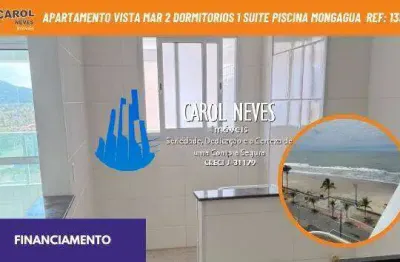 Apartamento vista mar 2 dormitorios 1 suite piscina financiamento mongagua