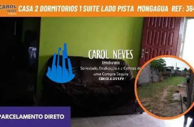 Casa 2 dormitorios 1 suite lado pista parcelamento direto mongagua