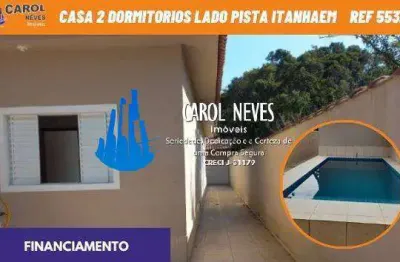Casa nova 2 dormitórios suíte piscina financiamento bancário itanhaém
