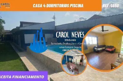 Casa 4 dormitorios piscina financiamento jardim praia grande mongagua