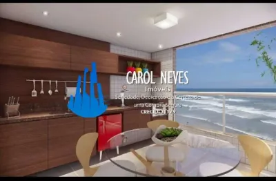 Apartamento pé na areia 2 dormitórios suíte parcelamento direto mongaguá