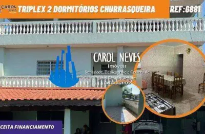 Triplex 2 dormitórios churrasqueira financiamento bancário mongaguá