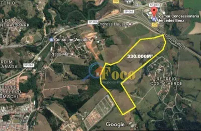 Área à venda, 330000 m² por r$ 44.000.000,00 - recreio costa verde - itatiba/sp