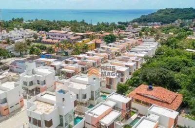 Casa em condomínio na pipa com 3 dormitórios sendo 2 suítes com piscina à venda, 130 m² por r$ 1.300.000 - praia de pipa - tibau do sul/rn
