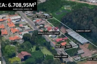 Terreno à venda na rua gildo de freitas, --, olaria, canoas por r$ 6.500.000