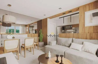 Apartamento com 2 dormitórios à venda, 55 m² no marapé - santos/sp