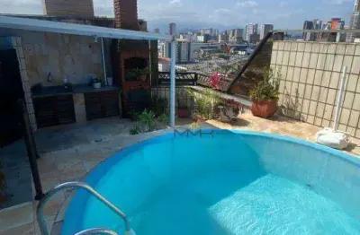 Cobertura com 4 dormitórios para alugar - campo grande - santos/sp
