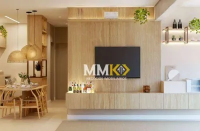 Apartamento com 2 dormitórios à venda, 48 m²novo residencial do valongo - santos/sp