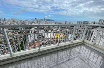 Cobertura com 4 dormitórios à venda, 290 m² no marapé - santos/sp