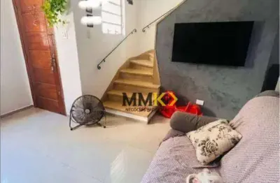 Sobrado com 2 dormitórios à venda, 90 m² no macuco - santos/sp