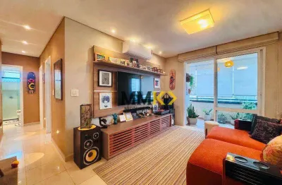 Apartamento modernizado no embaré com 2 dorms, 1 suíte, 2 vagas