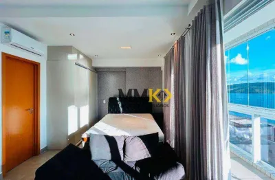 Apartamento vista mar no boqueirão, 1 dorm, 2 vagas e lazer completo