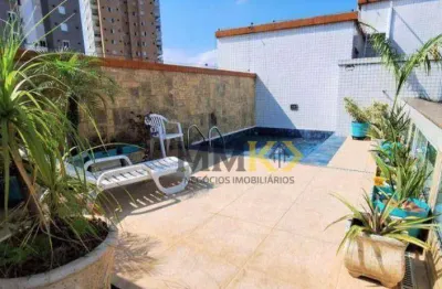 Cobertura com 3 dormitórios à venda, 258 m² no gonzaga - santos/sp