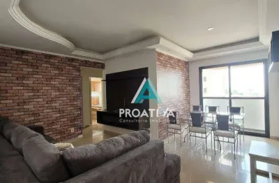 Apartamento com 3 dormitórios para alugar, 75 m² por r$ 3.372,00/mês - vila apiaí - santo andré/sp
